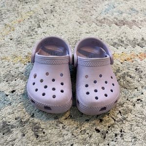 Lavender Crocs toddler size 5